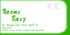 noemi raiz business card